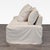 Modern Crate & Barrel Cream Loveseat With Removable Slipcover and Cushions For Sale - Image 3 of 8