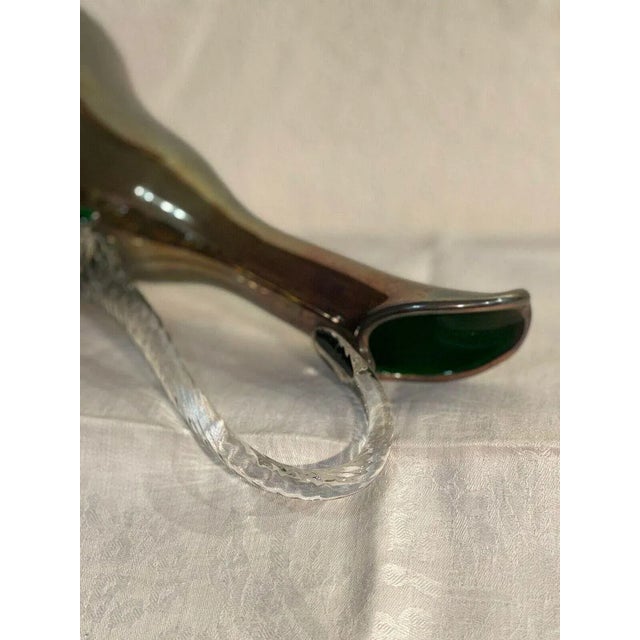 Vintage Enamelled and Silver-Plated Jug in Glass For Sale - Image 4 of 8