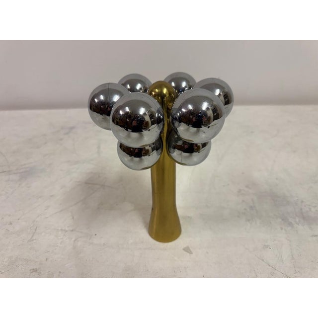 Italian Brass and Chrome Sculpture, 1970s For Sale - Image 5 of 10