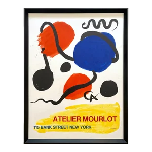 Alexander Calder Vintage 1967 Mid Century Modernist Mourlot Fine Art Lithograph Print Framed Exhibition Poster