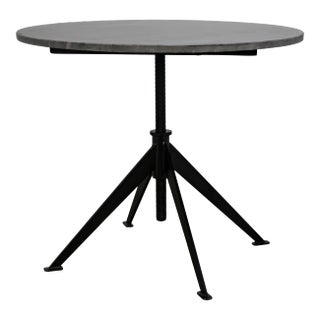 NOIR Matilo Adjustable Table in Black Metal Metal Base with Marble Top For Sale