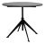 NOIR Matilo Adjustable Table in Black Metal Metal Base with Marble Top For Sale