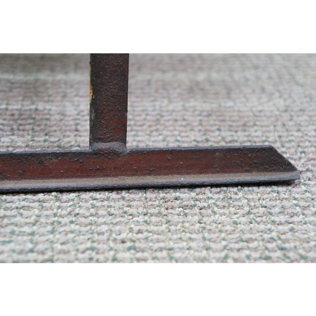 Mid 20th Century Mid Century Slatted Oak & Iron Snow Sled Sleigh Pull Tow Toboggan Sledge 34" For Sale - Image 5 of 18