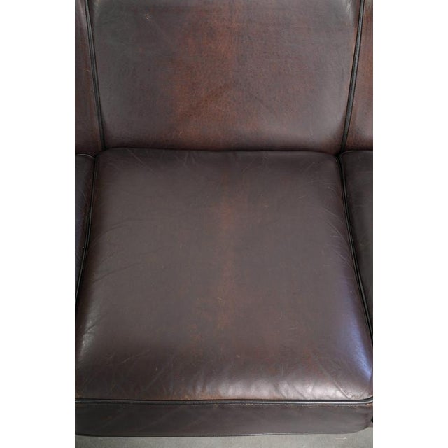 Three-Seater Sofa in Sheepskin Leather For Sale - Image 6 of 15