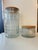 Two Glass Canisters Wood Tops For Sale In West Palm - Image 6 of 8