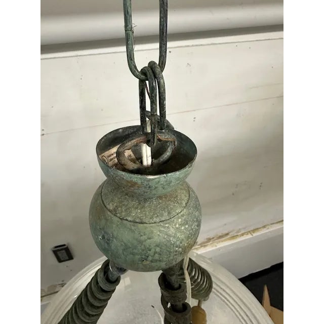 1980s 1980s Italian Scavo Glass Pendant Fixture For Sale - Image 5 of 6