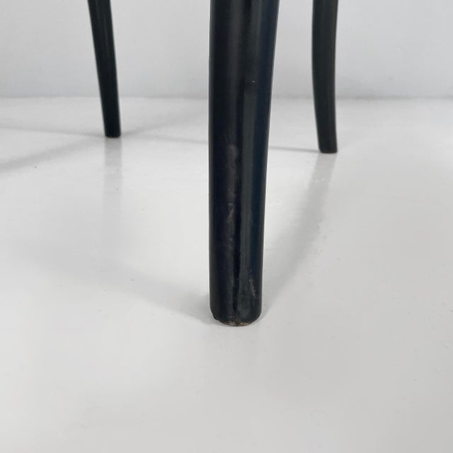 Italian Modern Chairs in Straw and Black Wood, 1970s, Set of 8 For Sale - Image 17 of 18