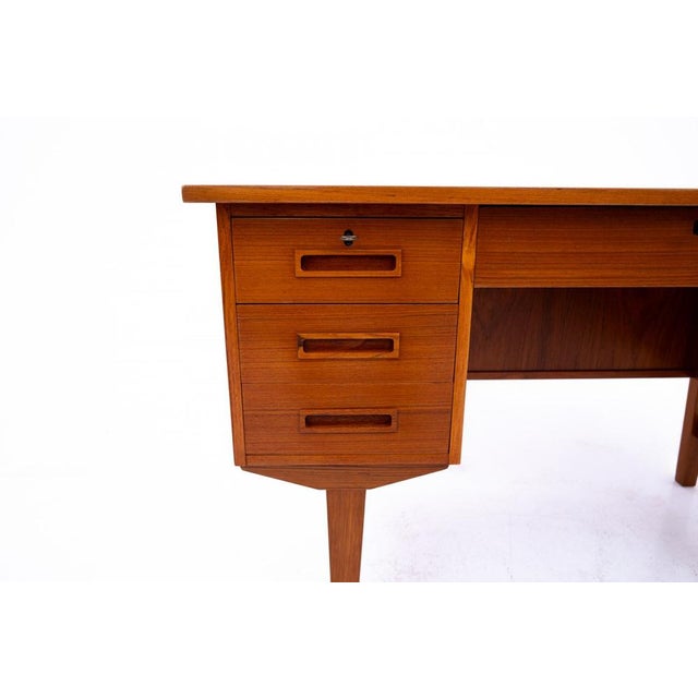 Brown Vintage Danish Teak Desk, 1960s For Sale - Image 8 of 13