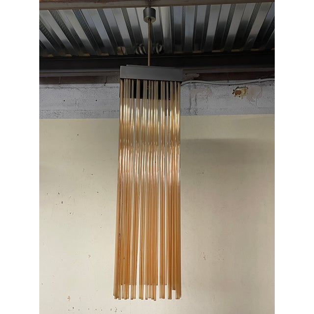 Pendant Lamp with Pink Glass Rods, 1970s For Sale - Image 13 of 18