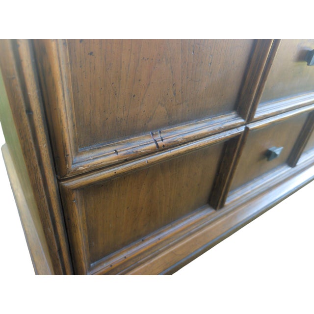 Henredon 1960s Henredon "Custom Folio Three" 102" Modular Brutalist Credenza / Media Console For Sale - Image 4 of 16