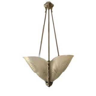 Art Deco Pendant Light from Verrerie d'Art Degué, 1925 For Sale