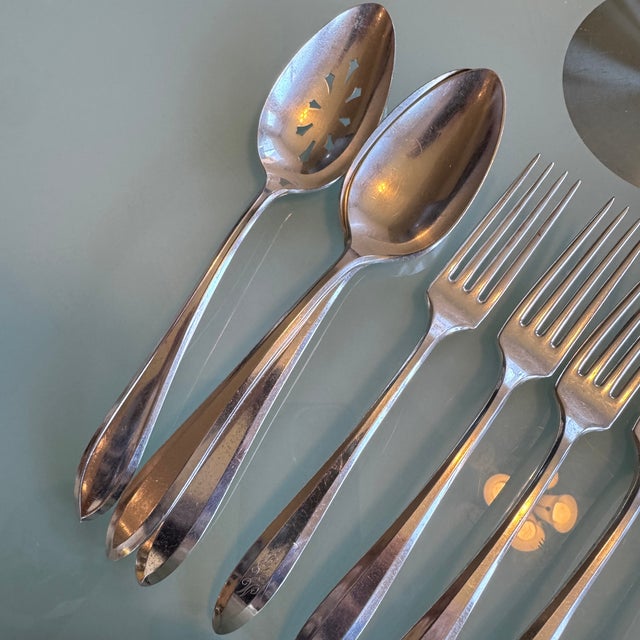 Metal Vintage Silverplate Patrician Art Deco - 48 pcs For Sale - Image 7 of 11