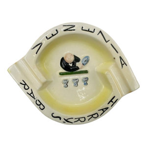 Vintage Harry's Bar Venice Italy Ashtray Yellow Ceramic Catchall Trinket Dish
