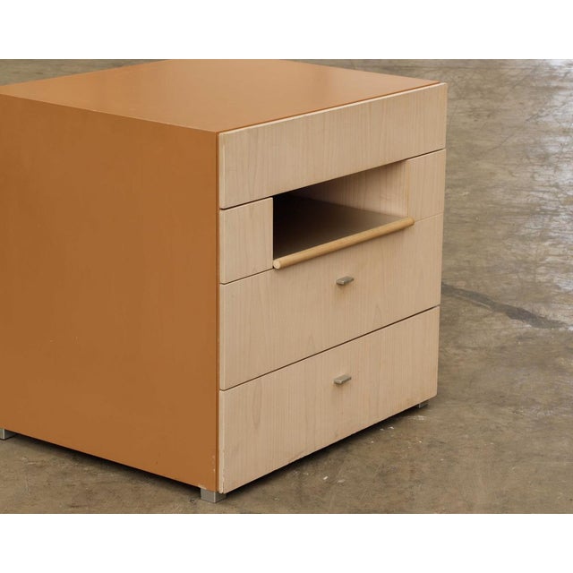 Beige Vintage Nightstand in Beech, 1983 For Sale - Image 8 of 12