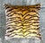 Textile Vintage Velvet Tiger Throw Pillow For Sale - Image 7 of 12