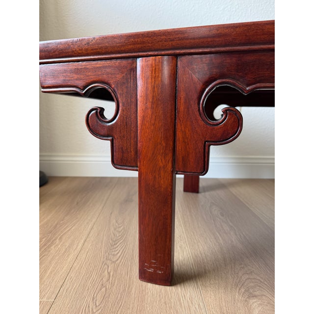 Mid 20th Century Vintage Asian Modern Solid Wood Coffee Table - Ming Style For Sale - Image 5 of 9