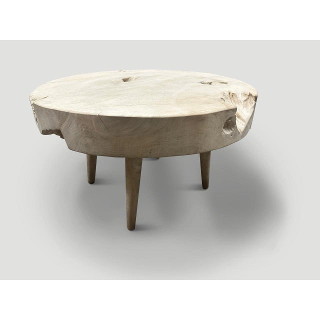 Contemporary Andrianna Shamaris Mid Century Style Organic Teak Wood Coffee Table For Sale - Image 3 of 6