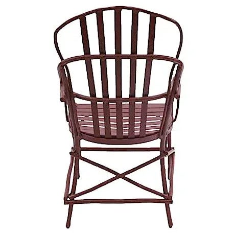 Genesee River Faux Bois Aluminum Arm Chair For Sale - Image 4 of 6