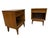 Add timeless style to your bedroom with this pair of Mid-Century Modern walnut nightstands. Featuring clean lines, warm...