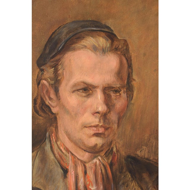 Ludwig Straub, Self-Portrait, 1930s, Oil on Hardboard, Framed For Sale - Image 6 of 10
