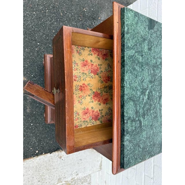 Brown Pair of 19th Century French Cupboard Side Tables With Marble Tops For Sale - Image 8 of 17