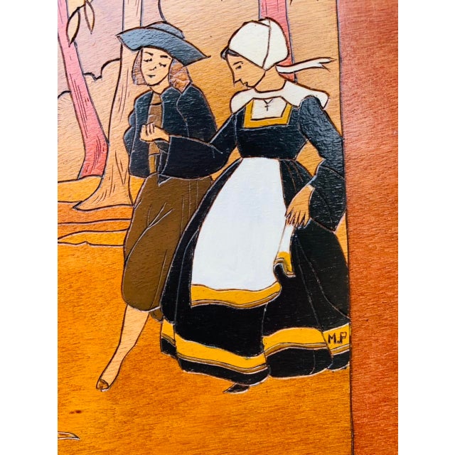 Wood-Carved Folk Art Panels, 1920s, Set of 2 For Sale - Image 13 of 16