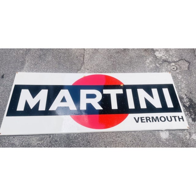 Red Vintage Martini Vermouth Sign, 1960s For Sale - Image 8 of 8