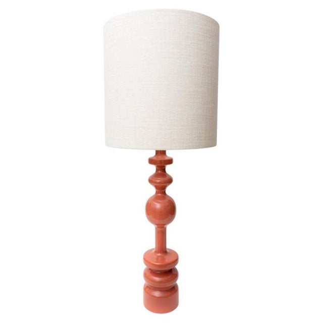 Pamela GM Table Lamp in Beech with Lacquer and Aj Linen by Popus Editions For Sale - Image 13 of 13