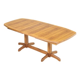 Mid Century Scandinavian Teak Extending Dining Table For Sale