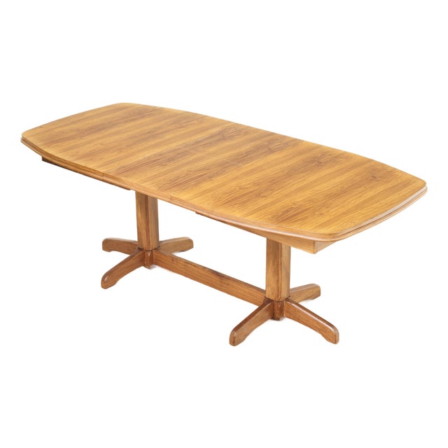 Mid Century Scandinavian Teak Extending Dining Table For Sale
