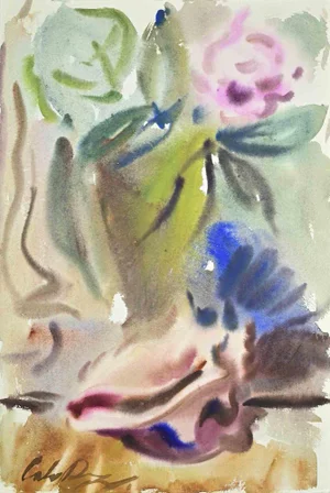 Carlo Ravagnan, Still Life, Watercolor, 1969