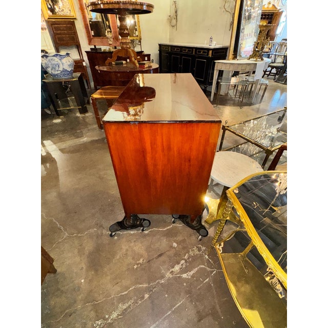 19th Century 19th C. German Biedermeier Mahogany Commode For Sale - Image 5 of 8