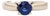 Blue Sapphire Solitaire Ring in Solid 14k Gold, Round Shape 5mm, Size 6.75 For Sale