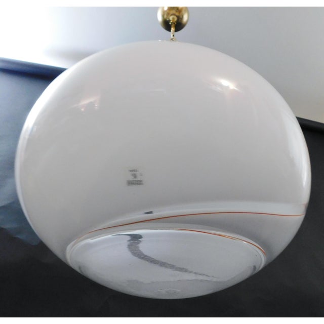 1960s 1960s Frosted Bollicine Murano Glass Pendant For Sale - Image 5 of 11