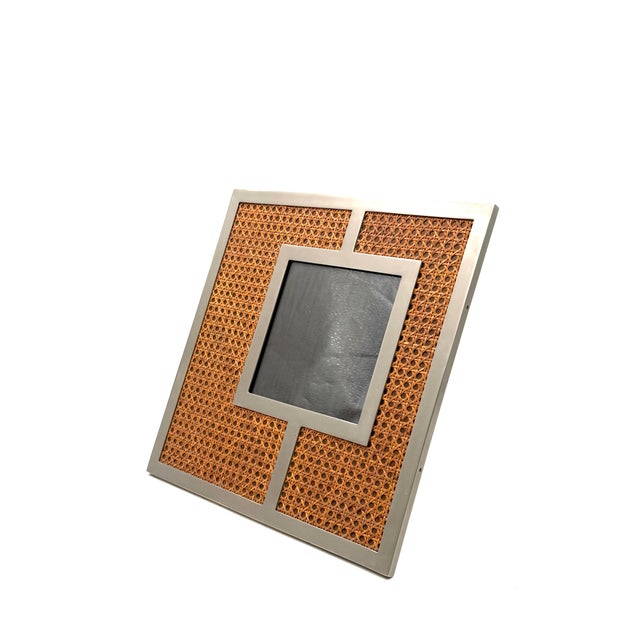 Mid-Century Vienna Straw Picture Frame, Italy, 1970s For Sale - Image 13 of 13