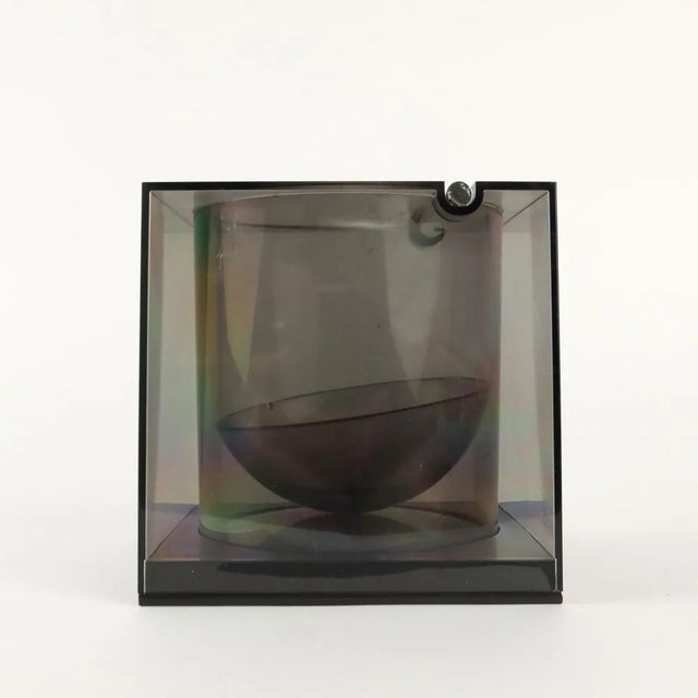 Opi Ice Bucket in Acrylic Glass and Silver by Cini & Nils Milano For Sale - Image 6 of 9