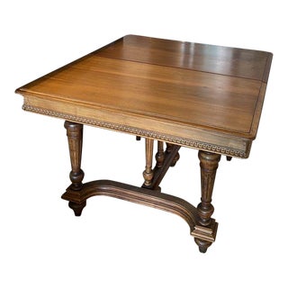 Late 19th Century Antique Dining Table Austrian Wood 3 Leaves For Sale