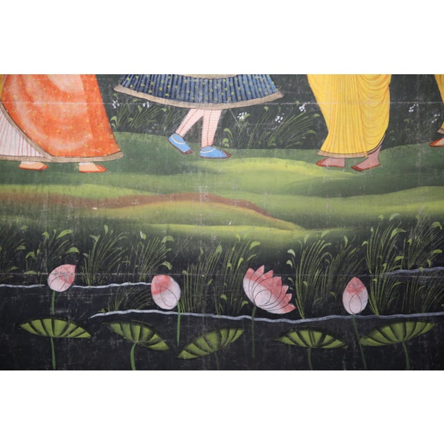 Large Indian Batik Representing Krishna, 1970s For Sale - Image 4 of 6