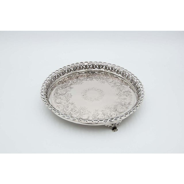 Circular Silver Ticket Box with Grate For Sale - Image 3 of 3