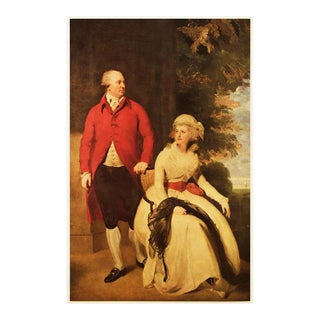 1956 After Thomas Lawrence "John Julius Angerstein and His Wife", Vintage Full-Color Print For Sale