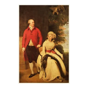 1956 After Thomas Lawrence "John Julius Angerstein and His Wife", Vintage Full-Color Print