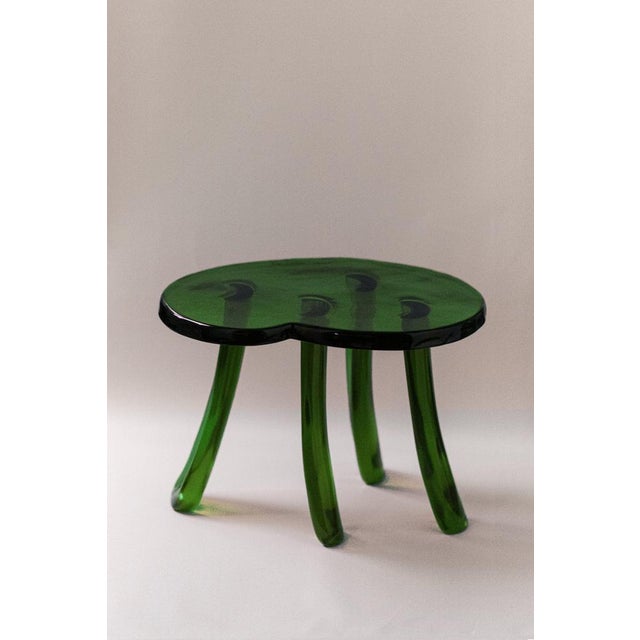 Sunburst lung 2.0 side table in hand layered resin by szymon keller. Dimensions: w 46 x d 34 x h 36 cm. Materials: hand...