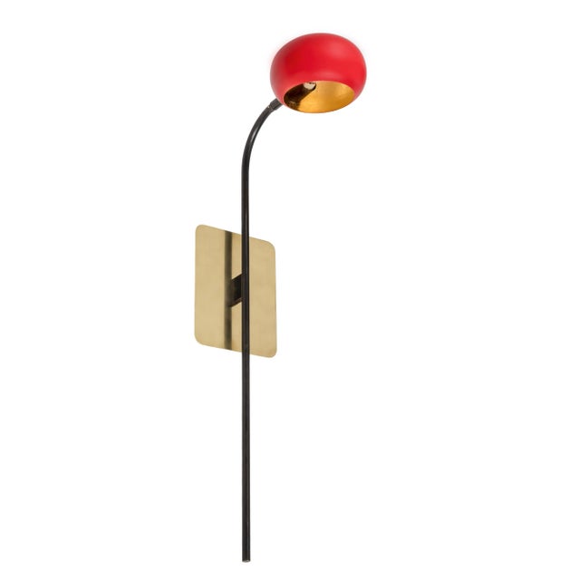Blossom One Stalk Tulip Wall Light by Pierangelo Orecchioni for Brass Brothers For Sale - Image 4 of 4