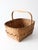 Antique Folk Art Splint Gathering Basket For Sale - Image 6 of 13
