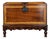 Late 20th Century Alfonso Marina Spanish Colonial Marquetry Trunk For Sale