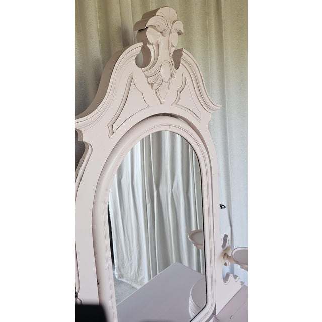 1920s Victorian Pink Dresser With Mirror, Circa 1920's For Sale - Image 5 of 14