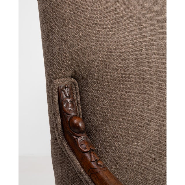 Empire Carved Upholstered Armchair, Neoclassical Style, France, Circa 1820 For Sale - Image 15 of 17