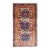Vintage Turkish Rug With Star Design in Light Green, Orange, Red & Blue For Sale