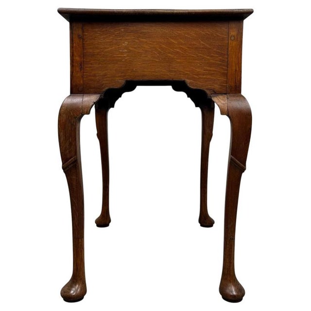 18th Century Antique English Georgian Oak Side Table For Sale - Image 11 of 13
