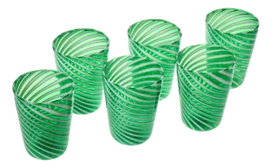 Mojito Crystal Glasses by Mariana Iskra for Angelo Ballarin, Set of 6